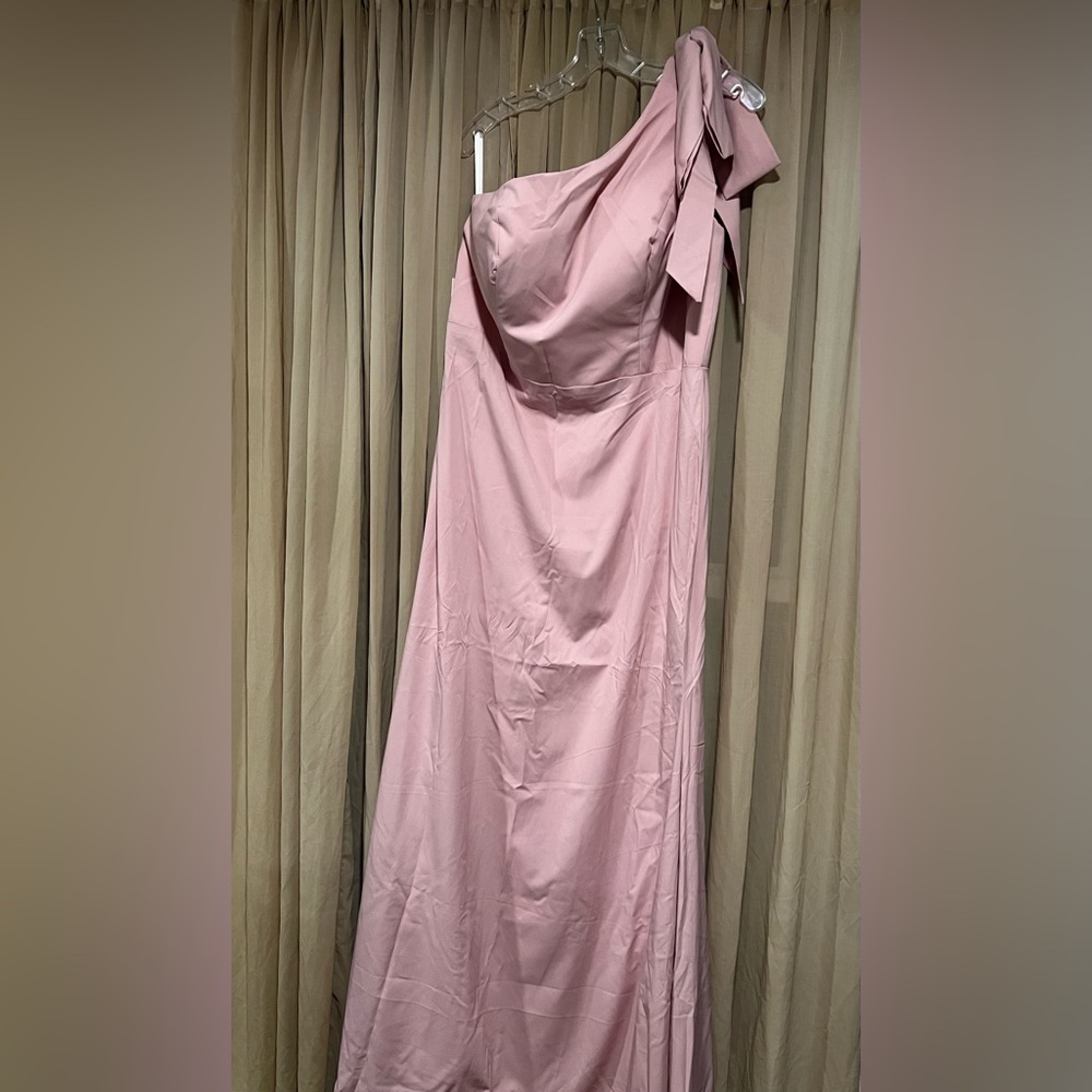 Elegant Morbore one shoulder Pink Women's Dress, NWT Size 16W